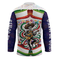 Cinco De Mayo Sugar Skull Mariachi Hockey Jersey Mexican Fiesta Floral Skeleton Guitar Folk Art