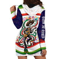 Cinco De Mayo Sugar Skull Mariachi Hoodie Dress Mexican Fiesta Floral Skeleton Guitar Folk Art