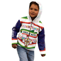 Cinco De Mayo Sugar Skull Mariachi Kid Hoodie Mexican Fiesta Floral Skeleton Guitar Folk Art