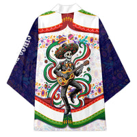 Cinco De Mayo Sugar Skull Mariachi Kimono Mexican Fiesta Floral Skeleton Guitar Folk Art
