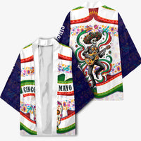 Cinco De Mayo Sugar Skull Mariachi Kimono Mexican Fiesta Floral Skeleton Guitar Folk Art