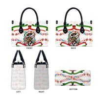 Cinco De Mayo Sugar Skull Mariachi Leather Bag Mexican Fiesta Floral Skeleton Guitar Folk Art