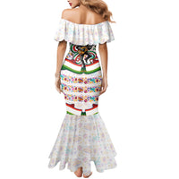 Cinco De Mayo Sugar Skull Mariachi Mermaid Dress Mexican Fiesta Floral Skeleton Guitar Folk Art
