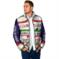 Cinco De Mayo Sugar Skull Mariachi Padded Jacket Mexican Fiesta Floral Skeleton Guitar Folk Art