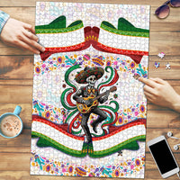 Cinco De Mayo Sugar Skull Mariachi Puzzle Mexican Fiesta Floral Skeleton Guitar Folk Art