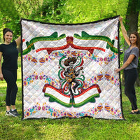 Cinco De Mayo Sugar Skull Mariachi Quilt Mexican Fiesta Floral Skeleton Guitar Folk Art