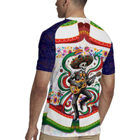 Cinco De Mayo Sugar Skull Mariachi Rugby Jersey Mexican Fiesta Floral Skeleton Guitar Folk Art