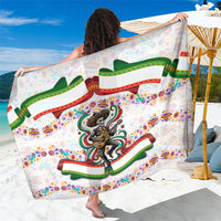 Cinco De Mayo Sugar Skull Mariachi Sarong Mexican Fiesta Floral Skeleton Guitar Folk Art