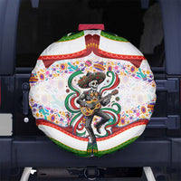 Cinco De Mayo Sugar Skull Mariachi Spare Tire Cover Mexican Fiesta Floral Skeleton Guitar Folk Art