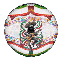 Cinco De Mayo Sugar Skull Mariachi Spare Tire Cover Mexican Fiesta Floral Skeleton Guitar Folk Art