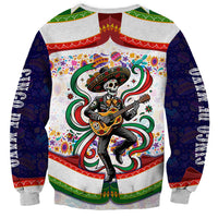 Cinco De Mayo Sugar Skull Mariachi Sweatshirt Mexican Fiesta Floral Skeleton Guitar Folk Art