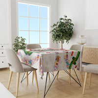 Cinco De Mayo Sugar Skull Mariachi Tablecloth Mexican Fiesta Floral Skeleton Guitar Folk Art