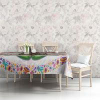Cinco De Mayo Sugar Skull Mariachi Tablecloth Mexican Fiesta Floral Skeleton Guitar Folk Art