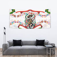Cinco De Mayo Sugar Skull Mariachi Tapestry Mexican Fiesta Floral Skeleton Guitar Folk Art