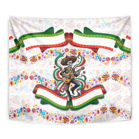 Cinco De Mayo Sugar Skull Mariachi Tapestry Mexican Fiesta Floral Skeleton Guitar Folk Art