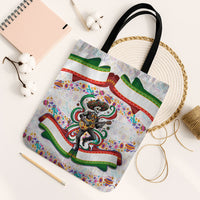 Cinco De Mayo Sugar Skull Mariachi Tote Bag Mexican Fiesta Floral Skeleton Guitar Folk Art