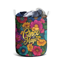 Cinco De Mayo Laundry Basket Mariachi Dancer - Vibrant Mexican Floral Fiesta Guitar Folk Art