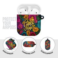 Cinco De Mayo AirPods Case Mariachi Dancer - Vibrant Mexican Floral Fiesta Guitar Folk Art