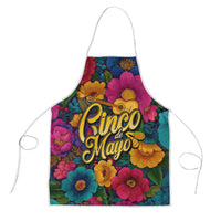 Cinco De Mayo Apron Mariachi Dancer - Vibrant Mexican Floral Fiesta Guitar Folk Art