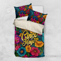 Cinco De Mayo Bedding Set Mariachi Dancer - Vibrant Mexican Floral Fiesta Guitar Folk Art