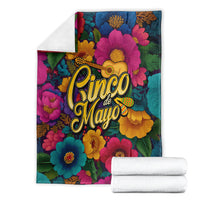 Cinco De Mayo Blanket Mariachi Dancer - Vibrant Mexican Floral Fiesta Guitar Folk Art