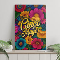 Cinco De Mayo Canvas Wall Art Mariachi Dancer - Vibrant Mexican Floral Fiesta Guitar Folk Art