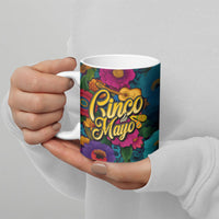 Cinco De Mayo Ceramic Mug Mariachi Dancer - Vibrant Mexican Floral Fiesta Guitar Folk Art