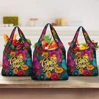 Cinco De Mayo Grocery Bag Mariachi Dancer - Vibrant Mexican Floral Fiesta Guitar Folk Art