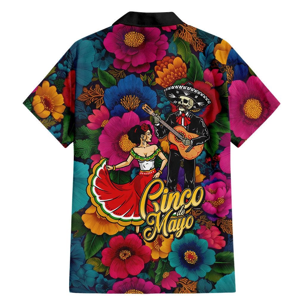 Cinco De Mayo Hawaiian Shirt Mariachi Dancer - Vibrant Mexican Floral Fiesta Guitar Folk Art