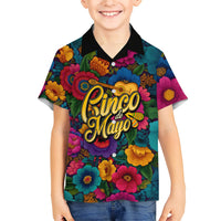 Cinco De Mayo Kid Hawaiian Shirt Mariachi Dancer - Vibrant Mexican Floral Fiesta Guitar Folk Art