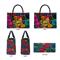 Cinco De Mayo Leather Bag Mariachi Dancer - Vibrant Mexican Floral Fiesta Guitar Folk Art