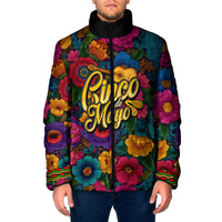 Cinco De Mayo Padded Jacket Mariachi Dancer - Vibrant Mexican Floral Fiesta Guitar Folk Art