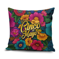 Cinco De Mayo Pillow Cover Mariachi Dancer - Vibrant Mexican Floral Fiesta Guitar Folk Art