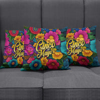 Cinco De Mayo Pillow Cover Mariachi Dancer - Vibrant Mexican Floral Fiesta Guitar Folk Art