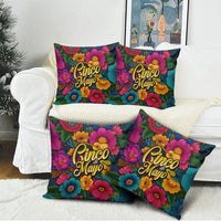 Cinco De Mayo Pillow Cover Mariachi Dancer - Vibrant Mexican Floral Fiesta Guitar Folk Art
