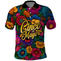 Cinco De Mayo Polo Shirt Mariachi Dancer - Vibrant Mexican Floral Fiesta Guitar Folk Art