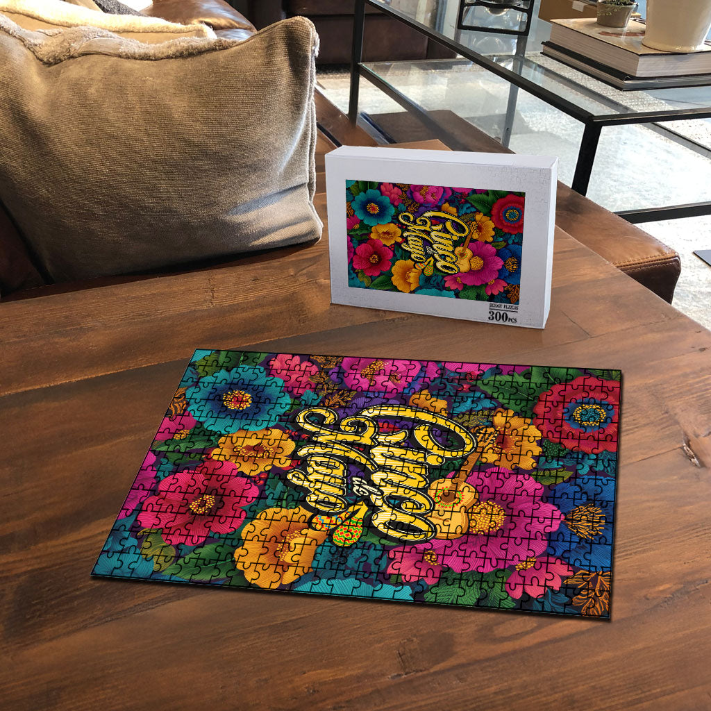 Cinco De Mayo Puzzle Mariachi Dancer - Vibrant Mexican Floral Fiesta Guitar Folk Art