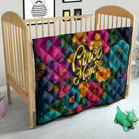 Cinco De Mayo Quilt Mariachi Dancer - Vibrant Mexican Floral Fiesta Guitar Folk Art