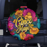 Cinco De Mayo Spare Tire Cover Mariachi Dancer - Vibrant Mexican Floral Fiesta Guitar Folk Art