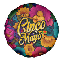 Cinco De Mayo Spare Tire Cover Mariachi Dancer - Vibrant Mexican Floral Fiesta Guitar Folk Art