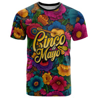 Cinco De Mayo T Shirt Mariachi Dancer - Vibrant Mexican Floral Fiesta Guitar Folk Art