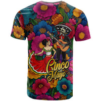 Cinco De Mayo T Shirt Mariachi Dancer - Vibrant Mexican Floral Fiesta Guitar Folk Art