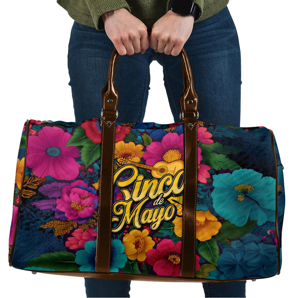Cinco De Mayo Travel Bag Mariachi Dancer - Vibrant Mexican Floral Fiesta Guitar Folk Art