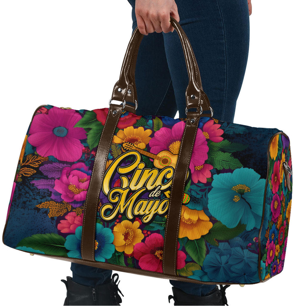 Cinco De Mayo Travel Bag Mariachi Dancer - Vibrant Mexican Floral Fiesta Guitar Folk Art