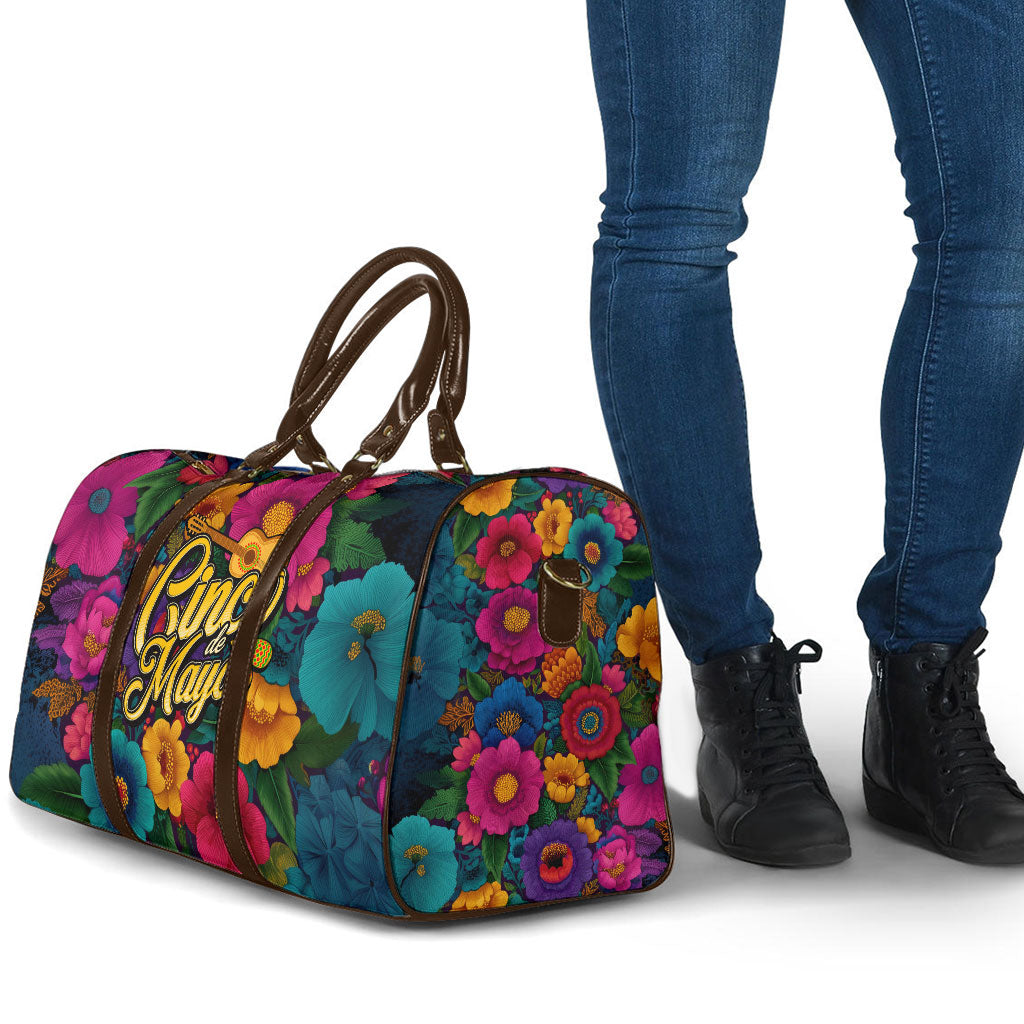 Cinco De Mayo Travel Bag Mariachi Dancer - Vibrant Mexican Floral Fiesta Guitar Folk Art
