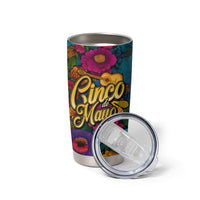 Cinco De Mayo Tumbler Cup Mariachi Dancer - Vibrant Mexican Floral Fiesta Guitar Folk Art