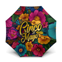 Cinco De Mayo Umbrella Mariachi Dancer - Vibrant Mexican Floral Fiesta Guitar Folk Art