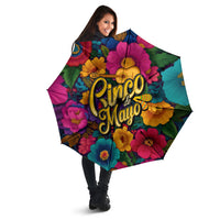 Cinco De Mayo Umbrella Mariachi Dancer - Vibrant Mexican Floral Fiesta Guitar Folk Art