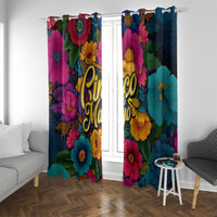 Cinco De Mayo Window Curtain Mariachi Dancer - Vibrant Mexican Floral Fiesta Guitar Folk Art