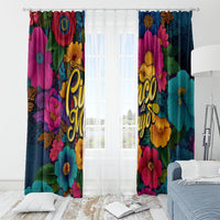 Cinco De Mayo Window Curtain Mariachi Dancer - Vibrant Mexican Floral Fiesta Guitar Folk Art